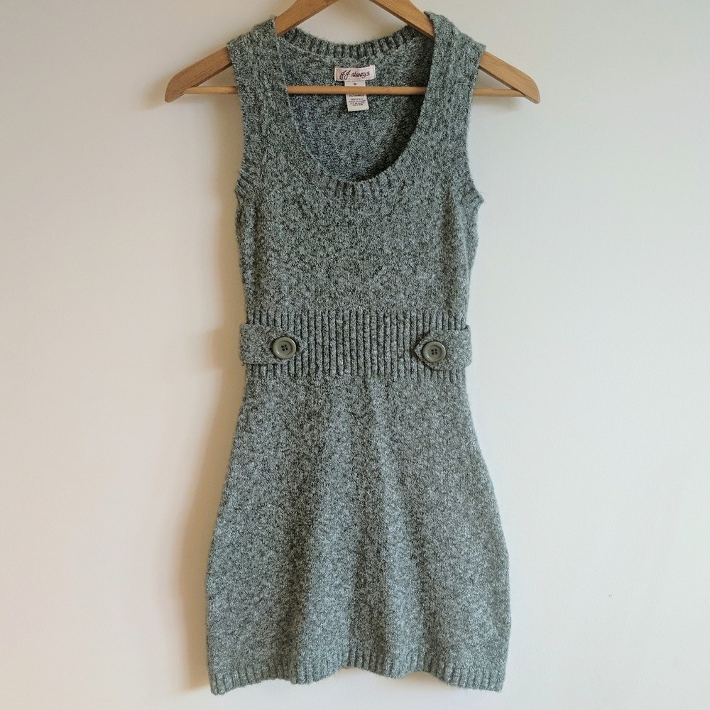 J.J. Always Gray / Army Green Sweater Dress